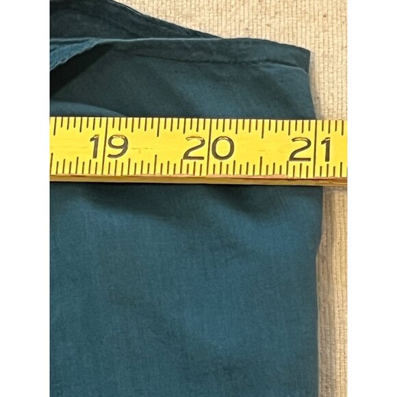 Loft Large Top 100% Cotton Lined Sleeveless Blue/Green Casual Beach - Picture 12 of 13